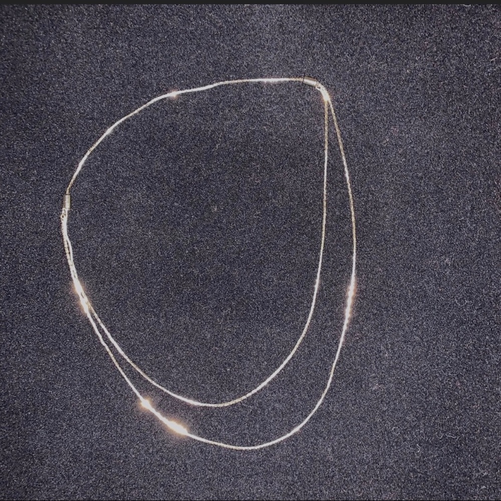 Gold necklace with adjustable sliders